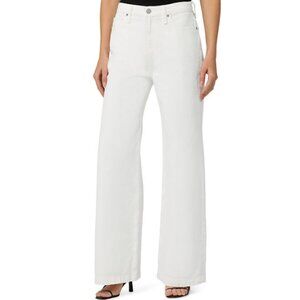 Jodie 5 Pocket High Rise Wide Leg Jeans in White by Hudson Jeans